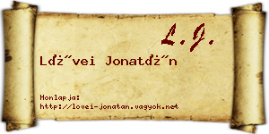 Lövei Jonatán névjegykártya